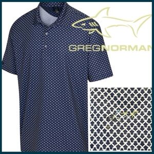 Greg Norman ML75 White/Blue Sea Turtle Northview G&CC Polo (M)